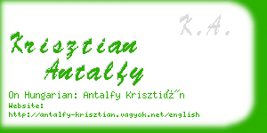 krisztian antalfy business card